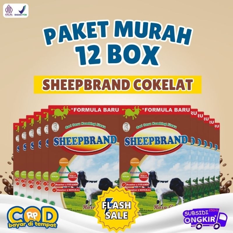 

12 BOX SHEEPBRAND PLUS COKLAT SUSU KAMBING ETAWA BUBUK ORIGINAL PLUS MADU MURAH ATASI NYERI LUTUT TULANG SENDI ASAM URAT BATUK MENAHUN ASMA PARU-PARU