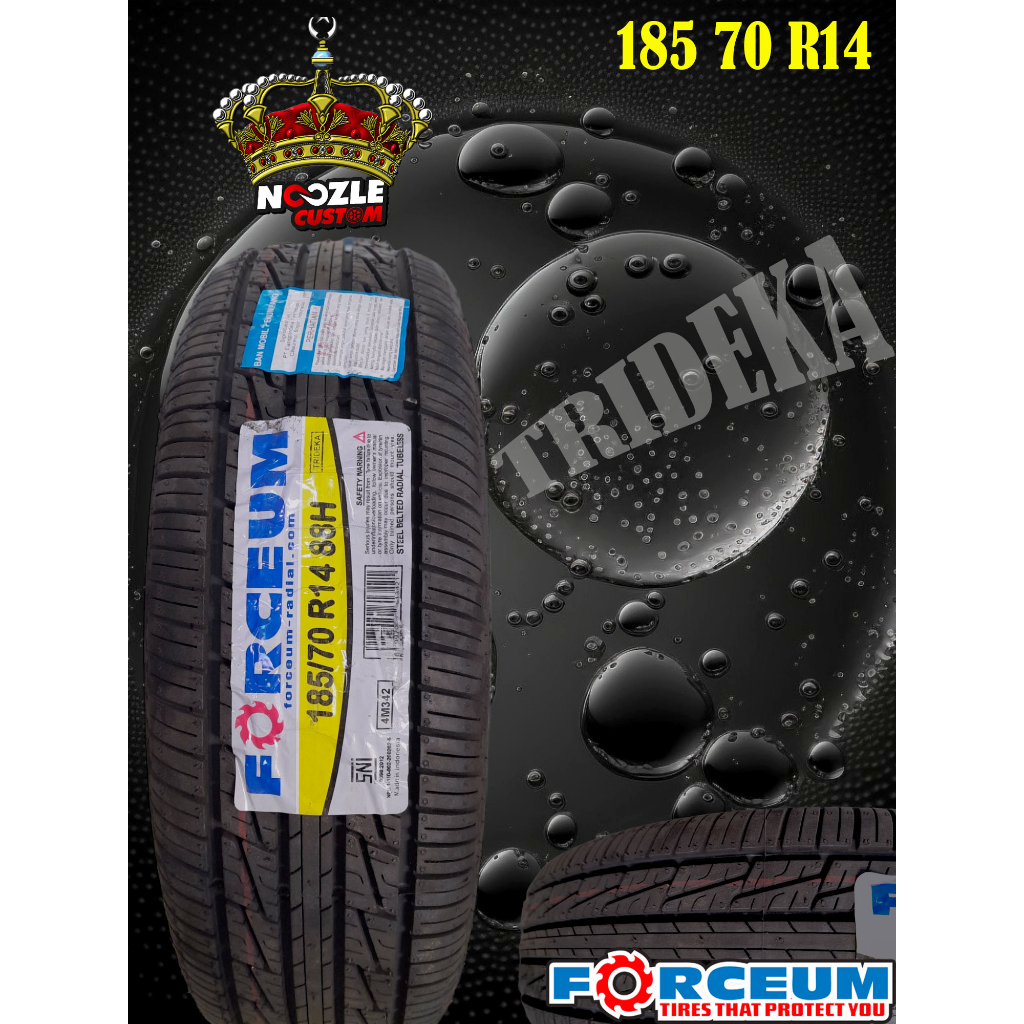 BAN MOBIL STANDAR R14 MEREK FORCEUM 185 70 R14 BAN LUAR TUBLES AVANZA