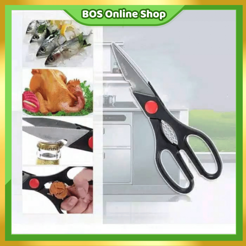 

BOS097 Promo Gunting Dapur/ gunting lkan Serbaguna Murah