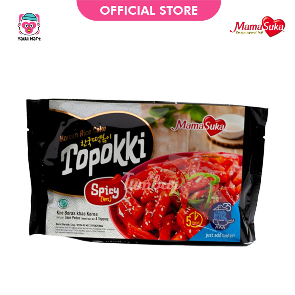 ⭐YAKUI MART⭐MAMASUKA TOPOKKI HOT SPICY 134 Gr (Ready to Cook) | Toppoki instan / makanan korea