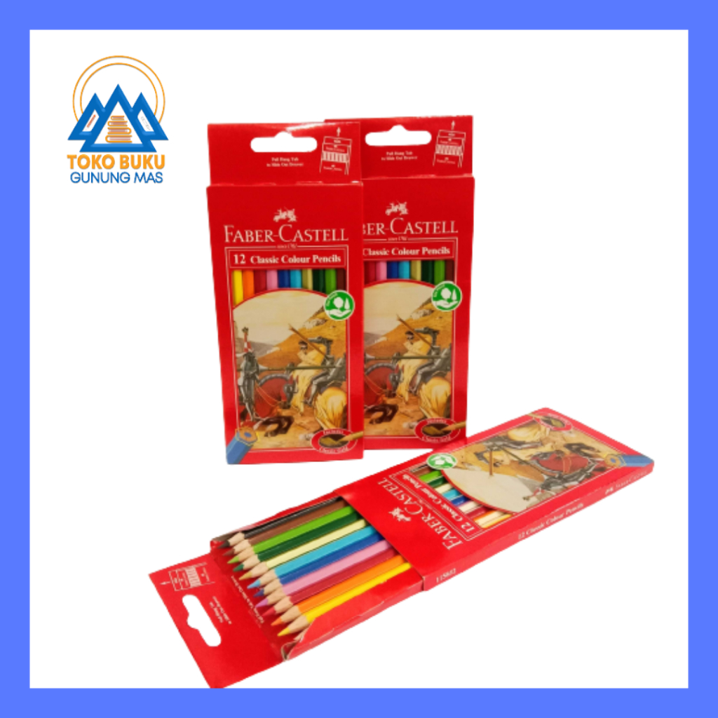 

FABER CASTELL CLASSIC PENSIL WARNA (12 WARNA )