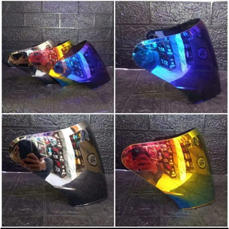 VISOR HELM KYT NFJ IRIDIUM GOLD,BLUE,SILVER|KACA HELM KYT NFJ