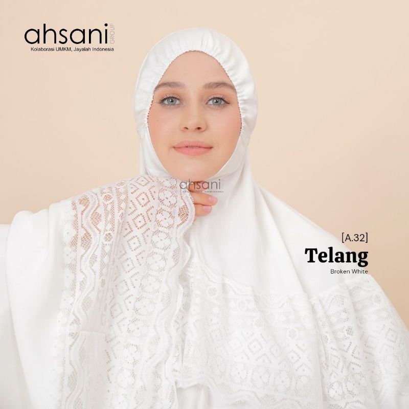 Mukena Ahsani Thelang A32 Brukat Bahan Rayon Twill Premium