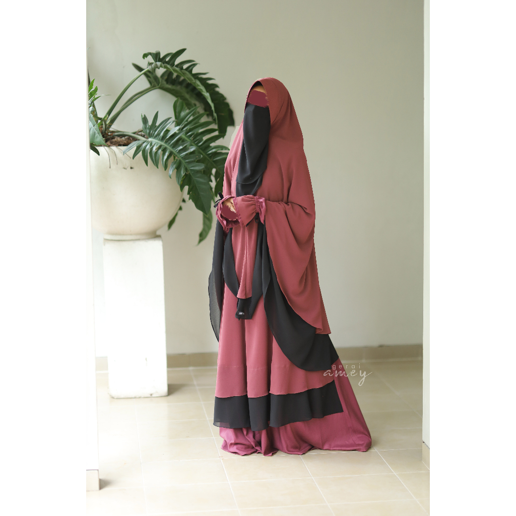 Set Gamis Khimar Summer by Albeera Gerai Amey