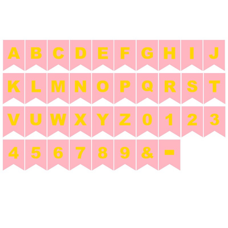 Banner Custom Nama Happy Birthday Banner Pink Gold