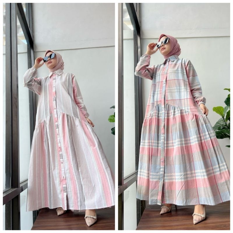 Athayaa Dress Wanita Original Katun Triset