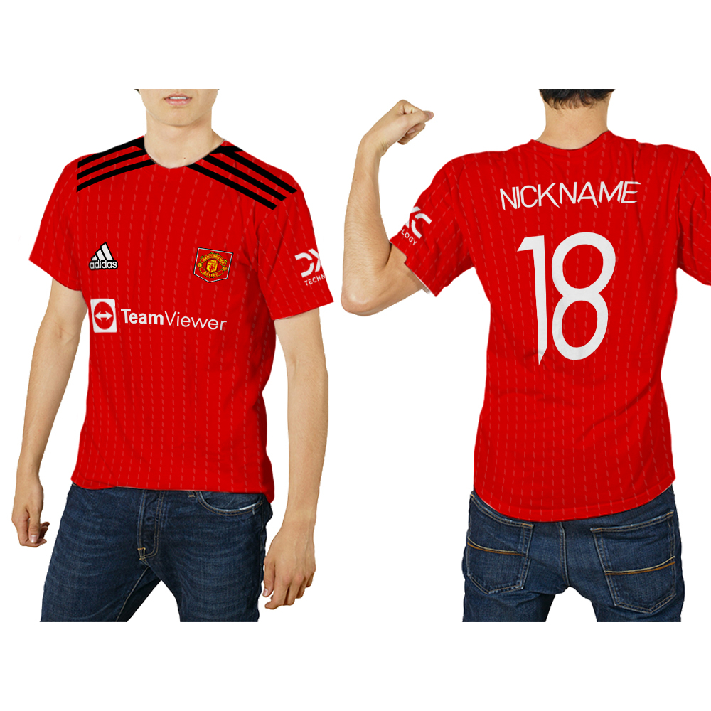 Baju Kaos Tshirt Jersey Retro Manchester United Home Pria Custom