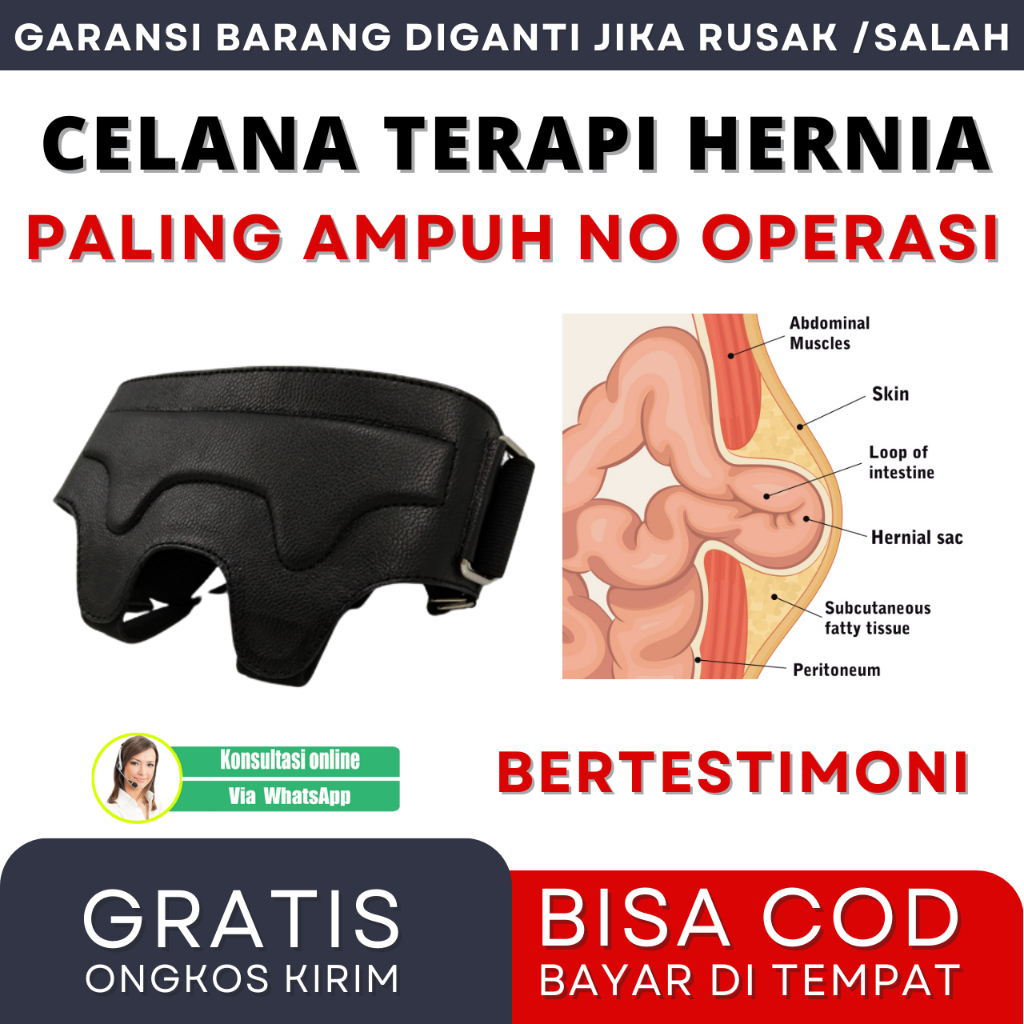 Celana Hernia Non Magnetik Pria Dewasa Original CD Hernia Terapi Turun Berok / Usus Turun Paling Amp