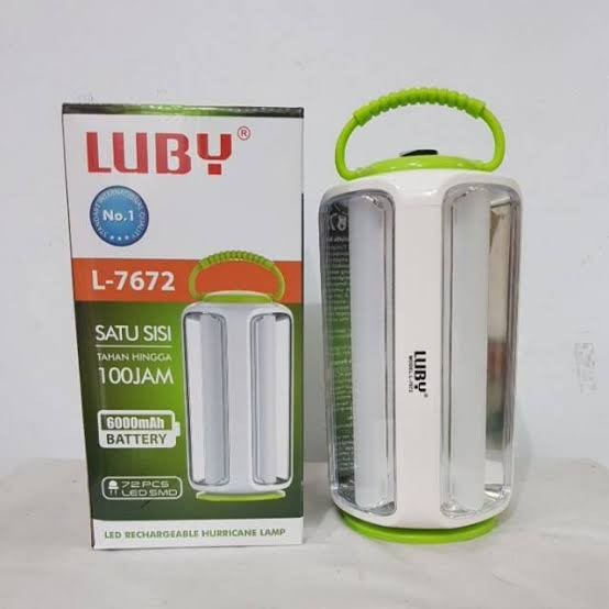 Lampu Senter Emergency Luby L-7672 / L7672 / 7672 LED 6000mAh