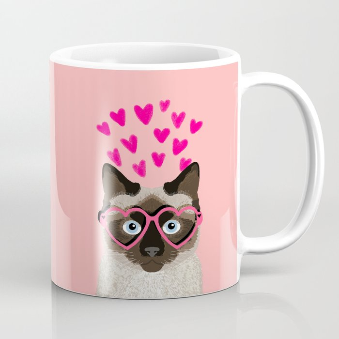 Siamese Cat valentines day gift for cat lady Coffee Mug