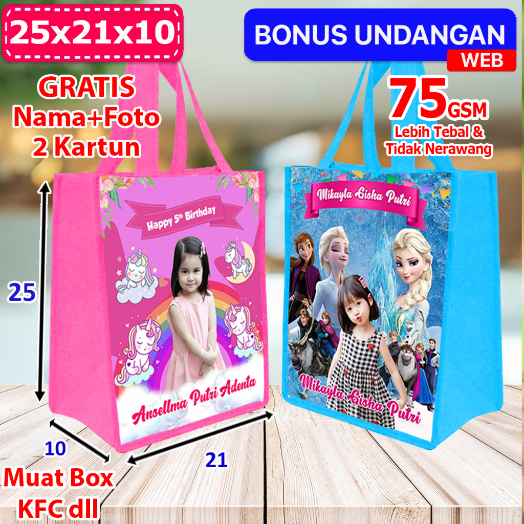 

Tas Bingkisan Ultah Anak Gambar Unicorn 25x21x10