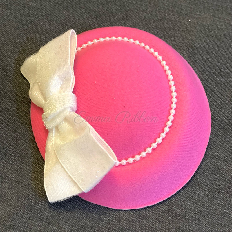 Bando Barbie/ Bando Topi/ Topi Barbie/ Bando Topi Pink/ hot pink/ Jepit Rambut Topi/ Bandana