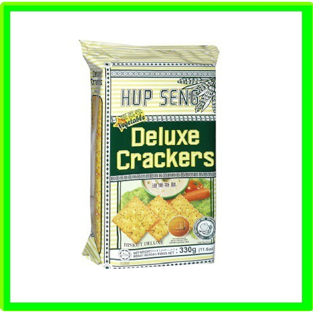 

Hup Seng Deluxe Crackers 330gr Vegetable Biskuit Biscuit sayuran 330gr