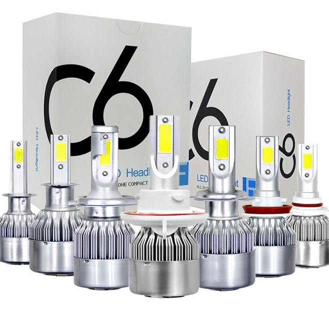 LAMPU LED C6 H4 C6 H11 H8 C6 HB4 9006 C6 H7 6000K 36W 12-24 VOLT 3600L