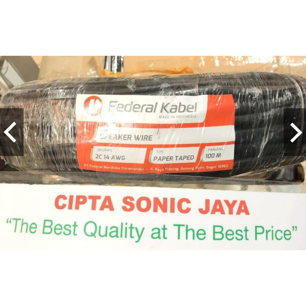 (JUAL 50 METER) Kabel Speaker Federal isi 2 X 2,5 Tipe 2C 14 AWG / 2C14AWG / 2C 14 AWG