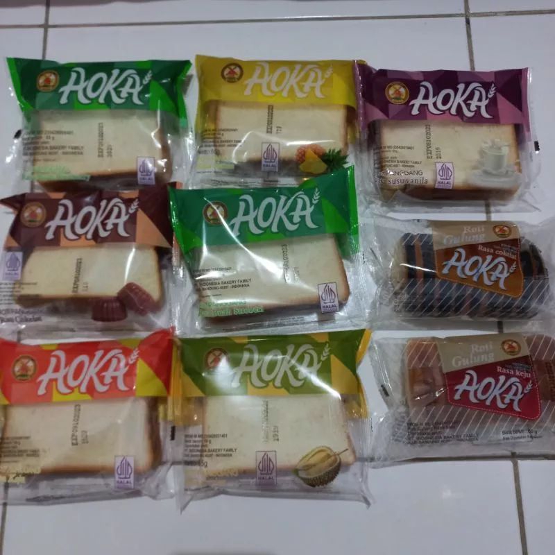 

ROTI VIRAL AOKA / ROTI PANGGANG AOKA MIX RASA ISI 60PCS/ 1DUS