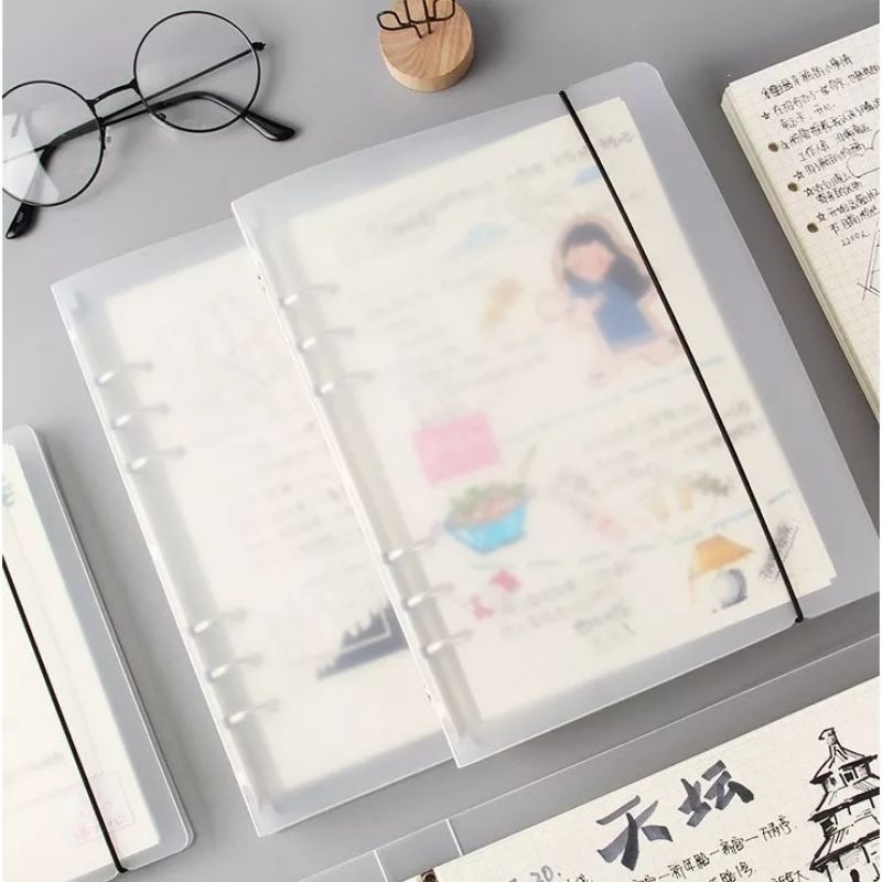 

Buku Binder Muji Style A5 A6 A7 6 Ring Dove Cover Binder Notebook
