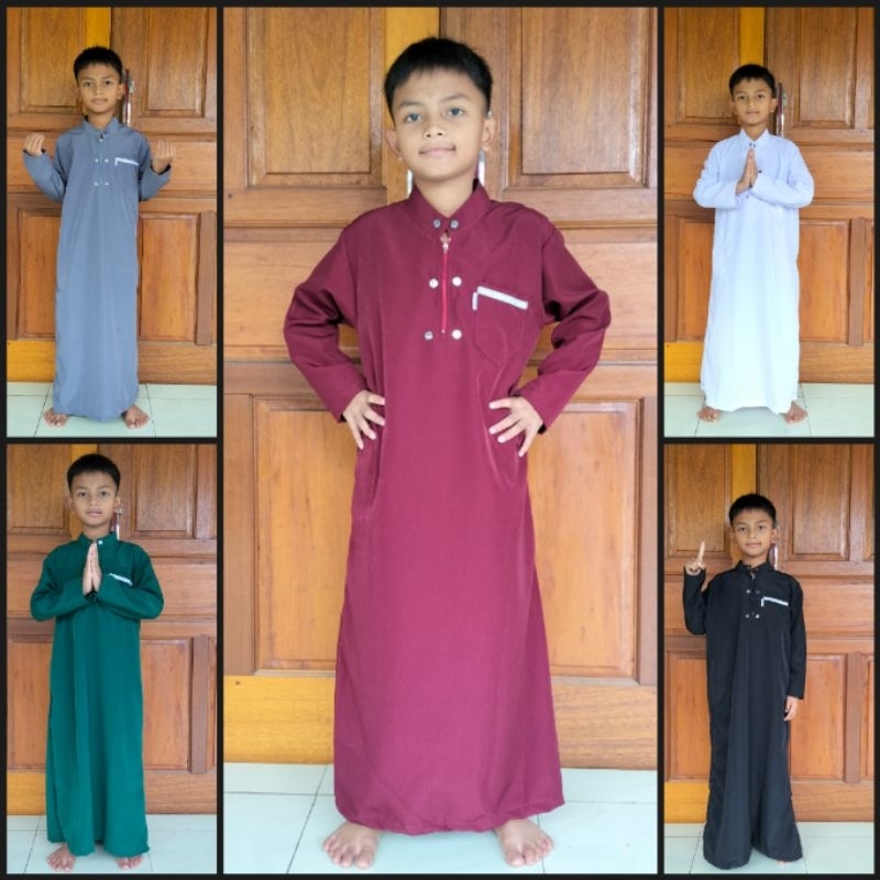 Gamis Anak laki laki / Jubah anak polos / gamis muslim anak 2 - 13 tahun