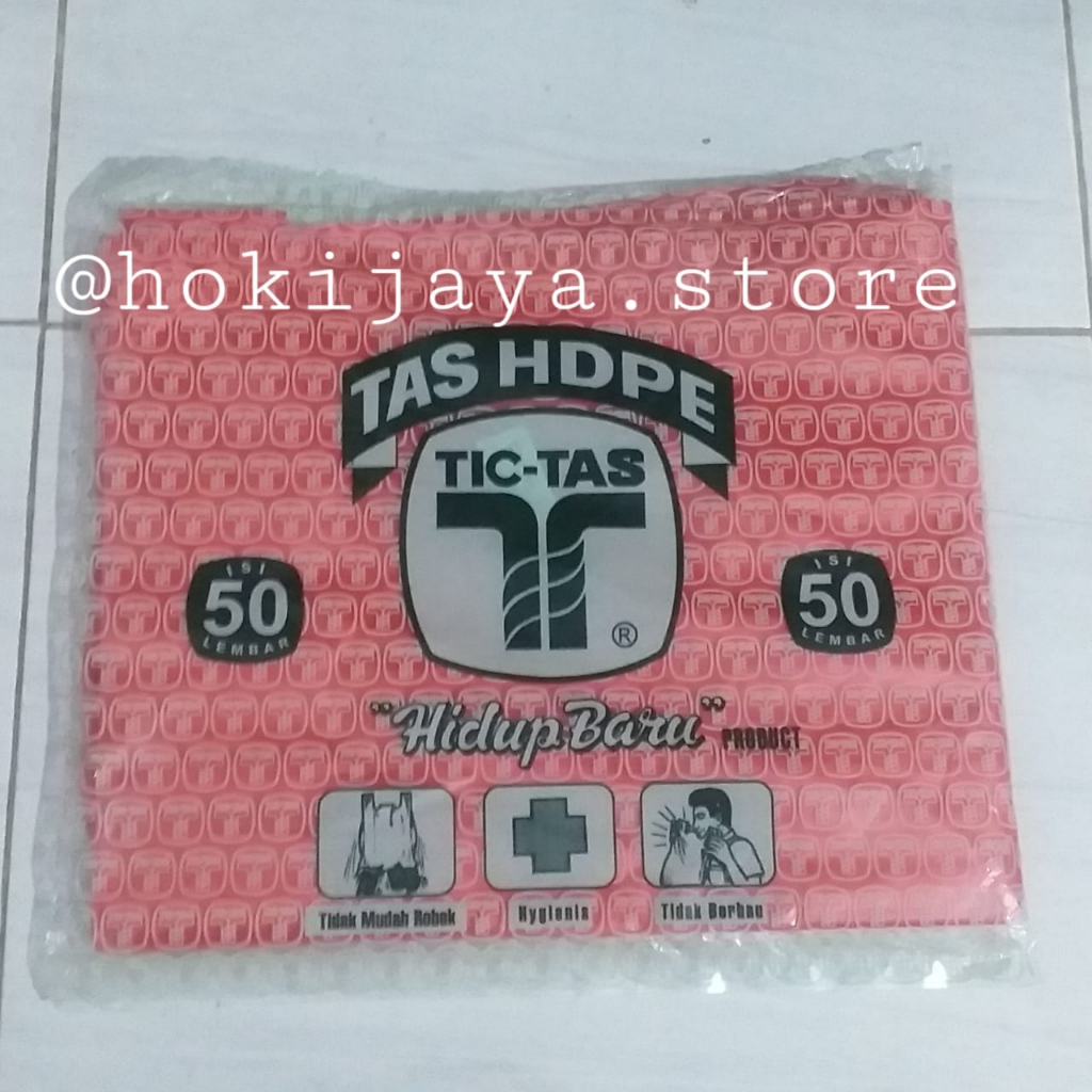 Kantong Kresek tictas jumbo | Tas HDPE Tic Tas Jumbo | Kantong Kresek Jumbo isi 50 | Kantong Kresek 