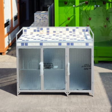 Meja Kompor Alumunium Rata