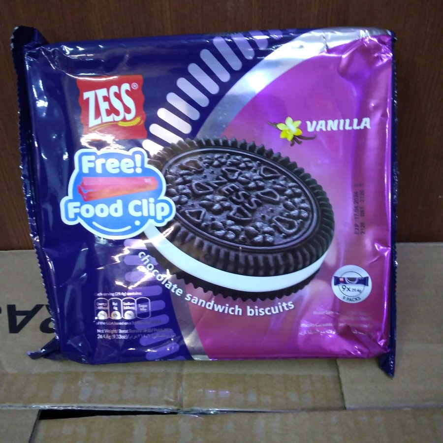 

Biskuit Zess Chocolate Sandwich Vanilla 264,6 gr