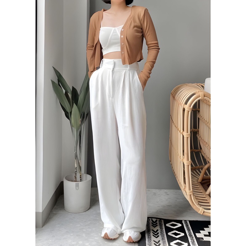 (BISA COD) Celana Kulot Crinkle Wanita Kekinian Loos Pants Kulot Crinkle Wanita | Kulot Wanita Premium | Kulot Korean Style | Kulot Highwaist Wanita