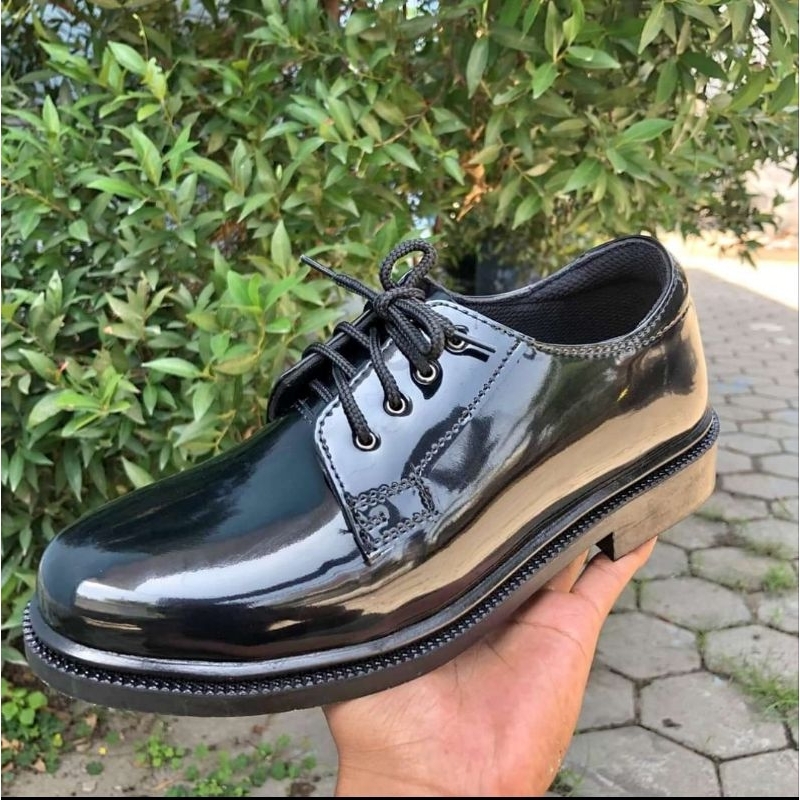 Sepatu Pdh 01 Pendek TNI AD AU AL Sepatu Dinas TNI POLRI SECURITY SATPAM Sepatu  Guru Pantofel Sekol