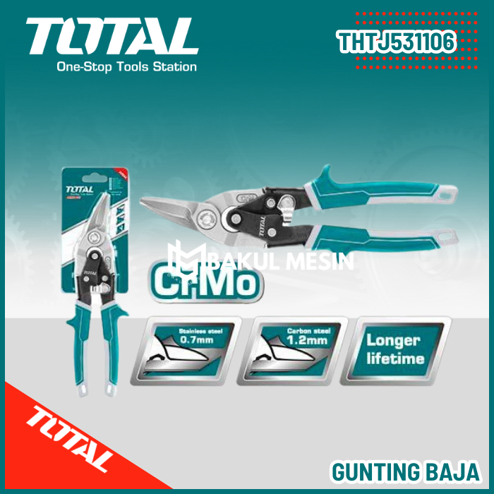 

TOTAL THTJ531106 Gunting Baja Gunting Seng L Aviaton Snip 10 inchi