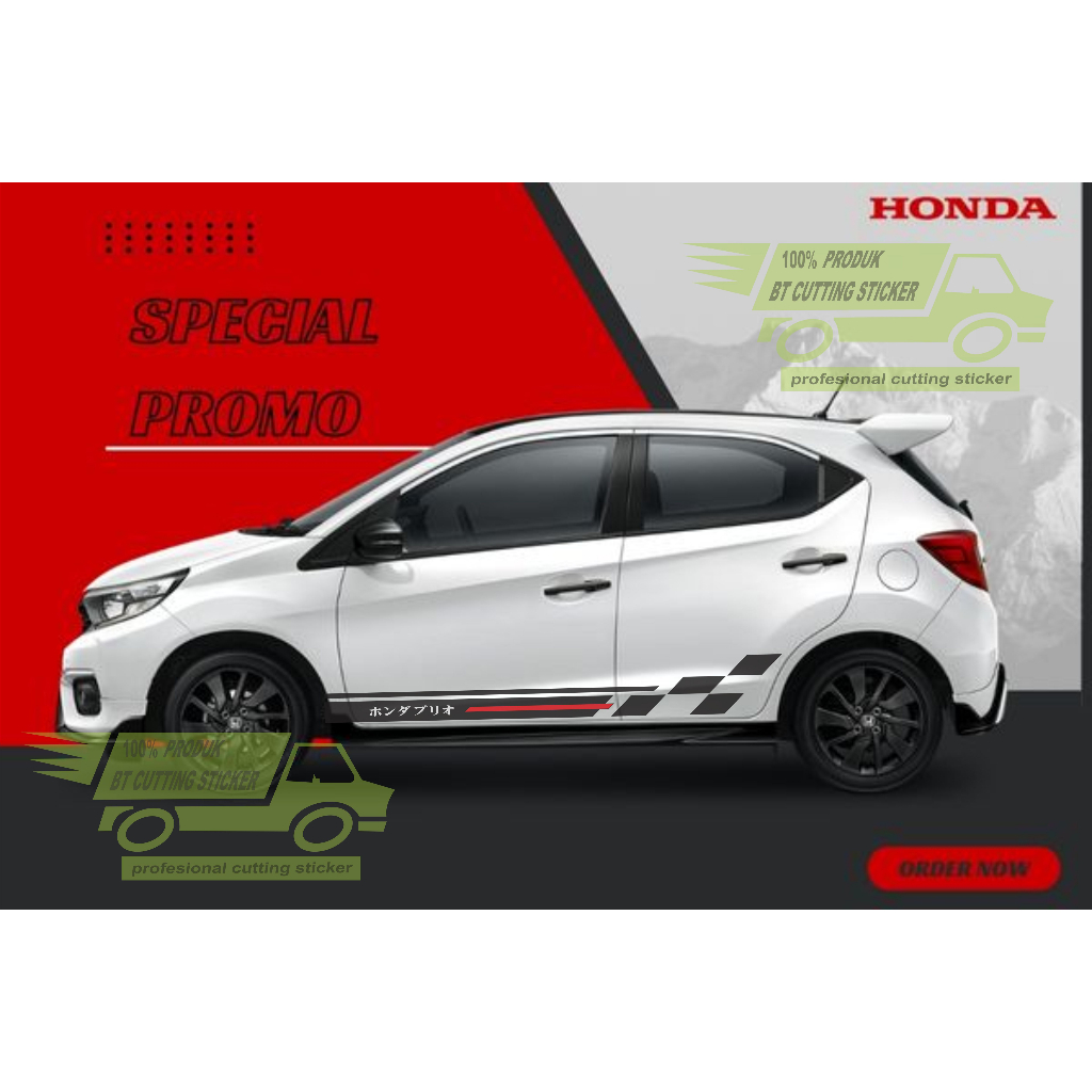 BRIO22 Stiker mobil honda brio / stiker mobil brio / cutting stiker honda brio / stiker brio keren