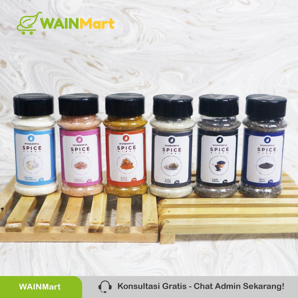 

BumbuMasak Rempah Premium All Varian Cabai bubuk Bawang Putih Chia Seed Garam Himalaya Kunyit Lada Putih Lada