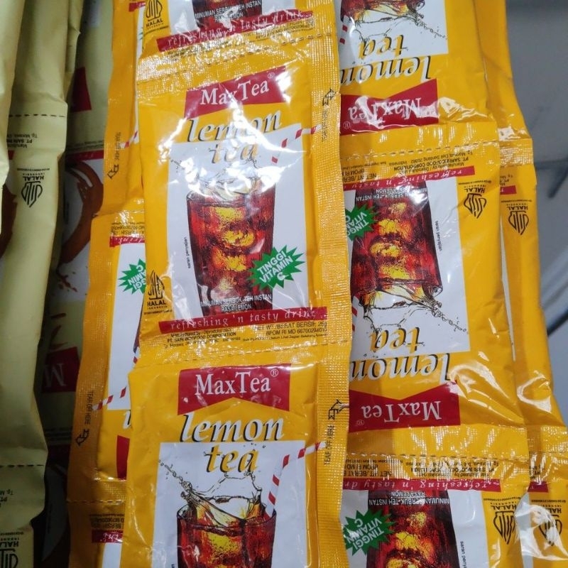 

max tea maxtea rasa lemon tea 1 renceng isi 10 sachet