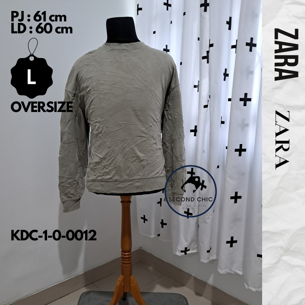 Crewneck ZARA ORIGINAL | Crewneck Pria | Sweater ZARA | Crewneck branded | Sweater branded