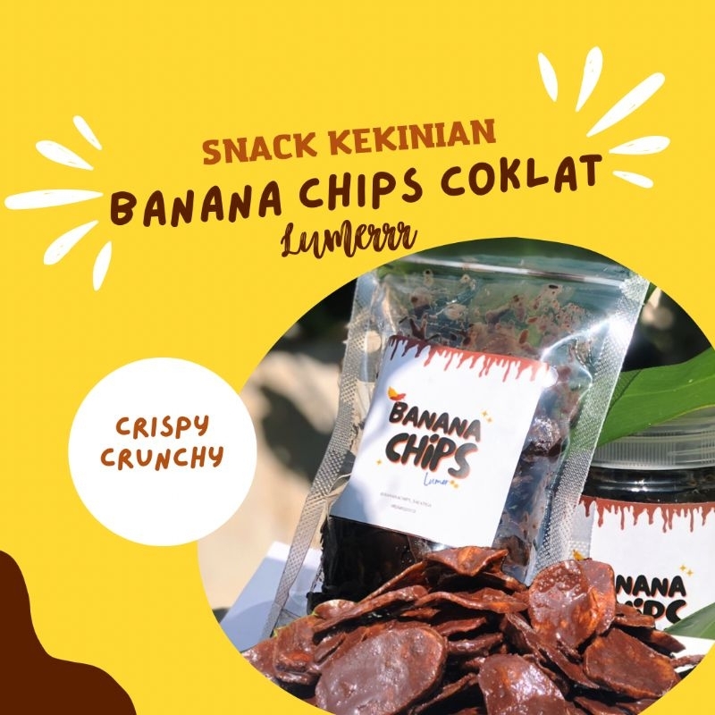 

banana chips lumer berbagai isi varian coklat