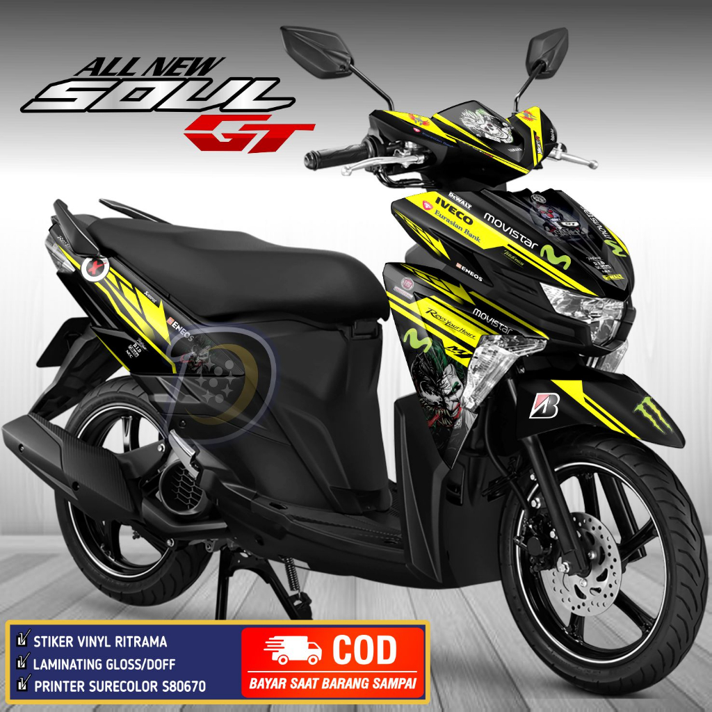Decal Soul Gt 125 Striping Yamaha Soul Gt 125 Stiker Motor Soul Gt Joker