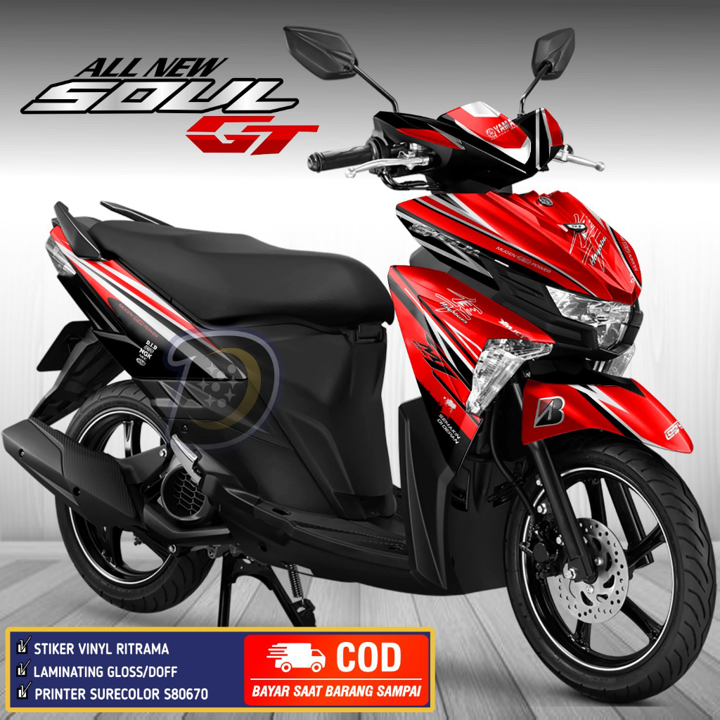 Decal Soul Gt 125 Striping Yamaha Soul Gt 125 Stiker Motor Soul Gt Hayabusa
