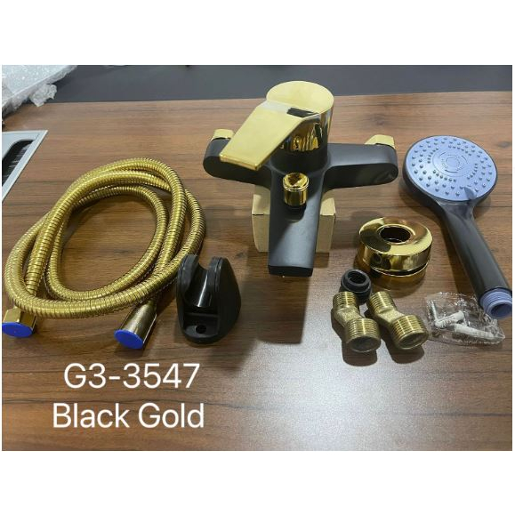 Kran Panas Dingin Shower Black /Gold Finishing