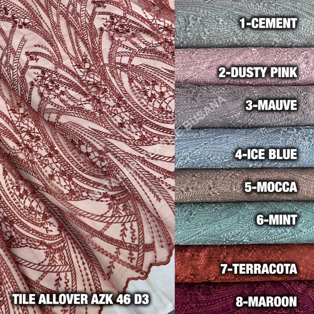 HARGA PER SETENGAH METER  TILE ALLOVER AZK 46 D3 LEBAR KAIN 1.30M