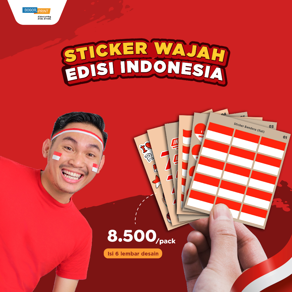 

STIKER PIPI BENDERA MERAH PUTIH INDONESIA EDISI KEMERDEKAAN - AGUSTUSAN