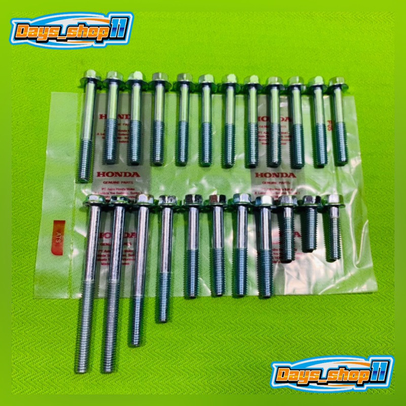 Baut Bak Blok Mesin Kanan Kiri Megapro Primus Megapro Hiu old 1set koping magnet