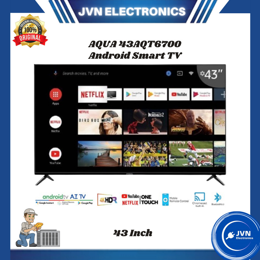 AQUA 43 Inch Android Smart TV - 43AQT6700