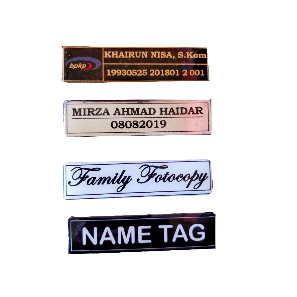 

Name Tag Resin
