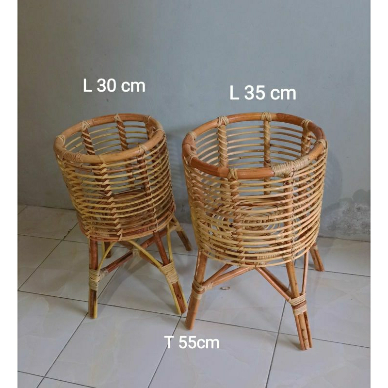 standing pot standing planter rotan diameter 35cm