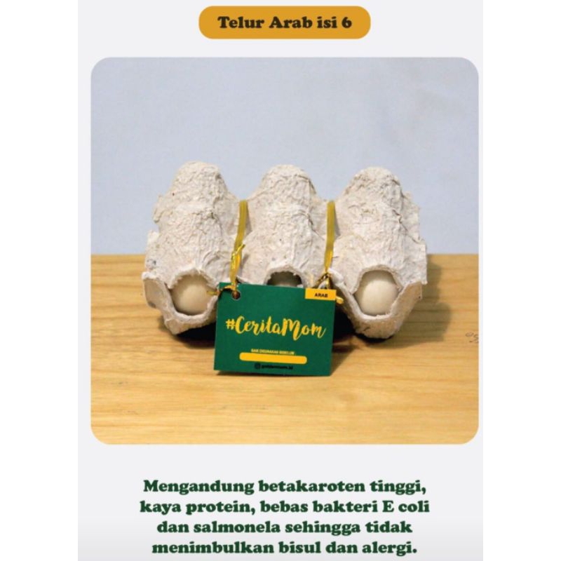 

Telur Kampung Omega 6 Butir (Telur Arab)