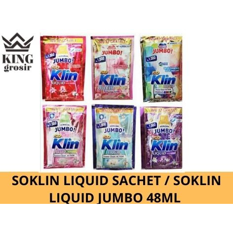 Soklin Liquid Sachet / Soklin Liquid Jumbo 48ml / Soklin Renceng
