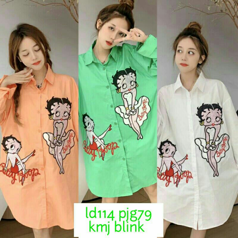 Tunik Motif BettyBoop Bahan Katun Import
