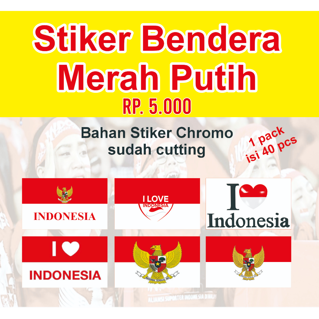 

Stiker Pipi Bendera Merah Putih (isi 40Pcs)