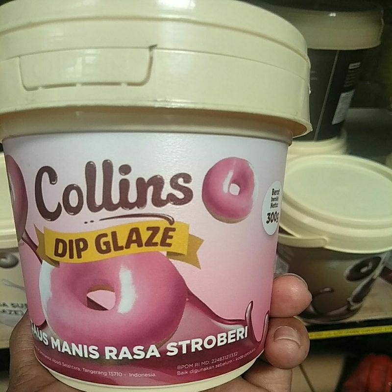 

collins dip glaze strawbery 300 gram