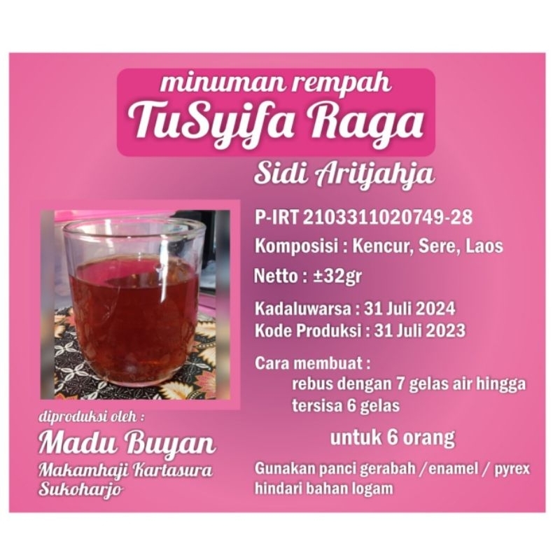 

DISCOUNT TUSYIFA RAGA KERING UNTUK DIREBUS [100% ORIGINAL]