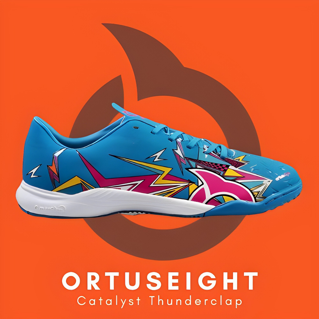 Promo Termurah Ortuseight Sepatu Futsal Catalyst Thunderclap IN Royal Blue Pink Yellow, Ortuseight C