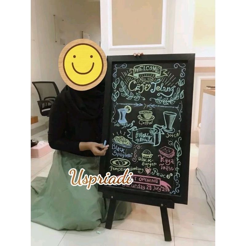 

PAPAN TULIS KAPUR + STABDING TRIPOD PAPAN MENU CAFE KAKI PAPAN TULIS RESTO CAFE